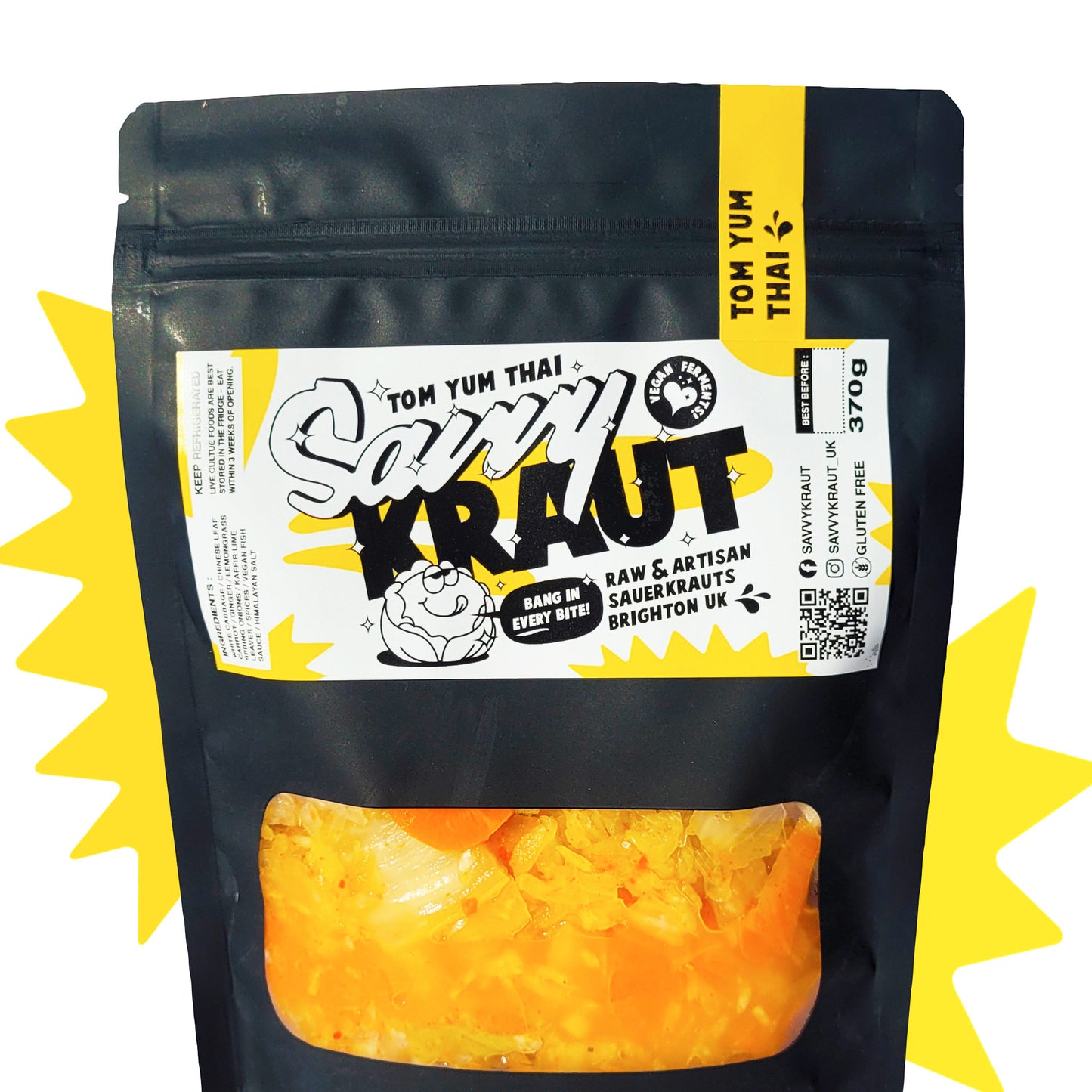 savvyferments savvykraut tom yum thai sauerkraut brighton raw unpasteurised gutcrack