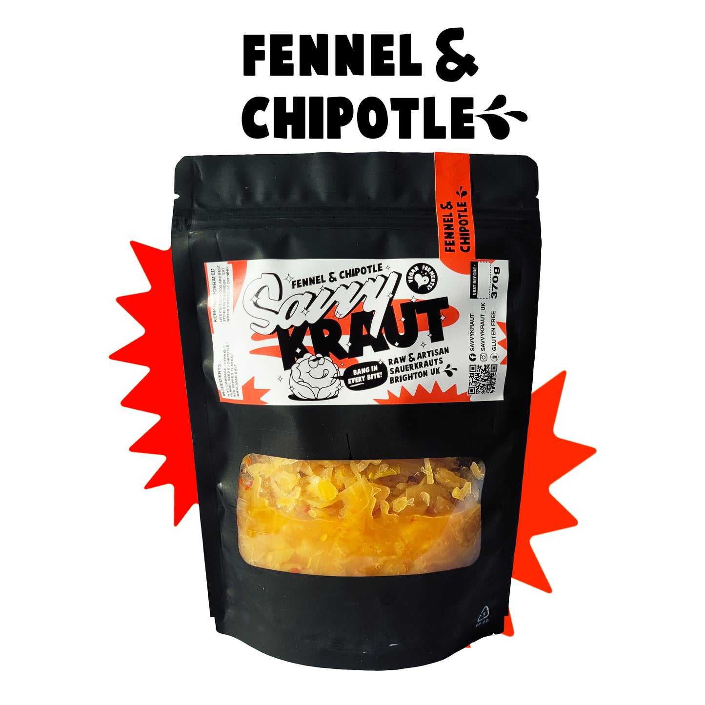 savvyferments savvykraut fennel & chipotle sauerkraut brighton raw unpasteurised gutcrack